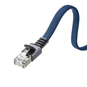 TTvC(Sanwa Supply) LANP[u CAT6A bVtbg ^RlN^ 10Gbps/500MHz MKrbg C[TlbgP[u c܂h~ RJ45RlN^ (0.5m) u[ KB-FL6AME-005BL