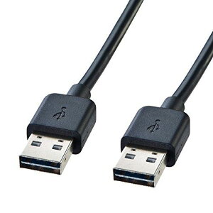 �T�����T�v���C(Sanwa Supply) ���ʑ}����USB�P�[�u��(A-A�^�C�v) 0.5m �u���b�N KU-RAA05