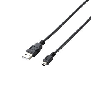 �G���R�� RoHS�w�ߏ���&���z���p�b�P�[�W �G�RUSB�P�[�u�� USB2.0 A-miniB�^�C�v 5m �u���b�N U2C-JM50BK