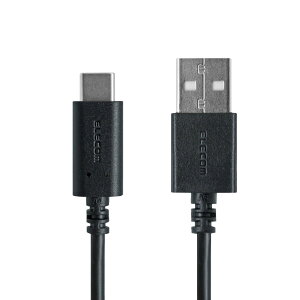 �G���R�� USB TYPE C �P�[�u�� �^�C�vC (USB A to USB C ) 3A�o�͂Œ��}���[�d USB2.0�����i 2.0m �yiPhone15 �Ή����؍ρz �u���b�N MPA�[AC20BK 1_�yiPhone15 �Ή����؍ρz �u���b�N