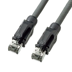 �T�����T�v���C(Sanwa Supply) CAT6A STP LAN�P�[�u��(3m) 10Gbps/500MHz RJ45 �c���܂�h�~ �O���[ KB-T6ASTP-03GY
