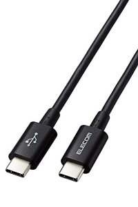�G���R�� USB-C & USB-C �P�[�u�� 2m 60W USB PD�Ή� �X���� �_�炩�� �f���ɋ��� USB2.0 �yiPhone15 �Ή����؍ρz �u���b�N MPA-CCYS20NBK