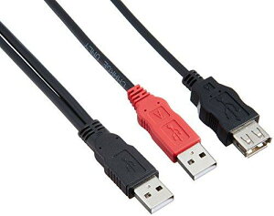 �G���R�� USB�P�[�u�� Y��W�p���[�P�[�u�� USB2.0 (USB A �I�X to USB A ���X) �ȈՃp�b�P�[�W USB-AAE5DPBK
