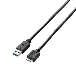 �G���R��(ELECOM) USB�P�[�u�� �ymicroB�z USB3.0 (USB A �I�X to microB �I�X) �X�^���_�[�h 2m �u���b�N USB3-AMB20BK