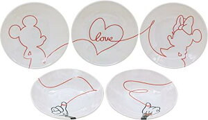 ディズニー ミッキーマウス ミニーマウス 皿 小皿 約12cm 5個 食器セット ラブイズ 日本製