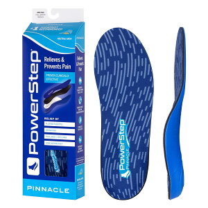 [Powerstep] Pinnacle Shoe Insoles - Shock-Absorbing Arch Support and Cushioning for Plantar Fasciitis