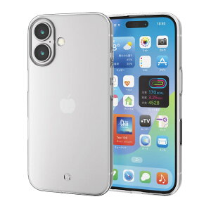 �G���R�� iPhone 16 �P�[�X �N���A ���^ �\�t�g TPU �X�g���b�v�z�[���t�� �N���A PM-A24AUCTCR ���C�����X�[�d�Ή�