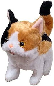 イワヤ(IWAYA) ピッコリーネ ミケ 動くぬいぐるみ 猫のぬいぐるみ 三毛猫 カギしっぽ 幸せを呼ぶ猫 ST取得済み 幅90×高さ160×奥行180mm 3327-3