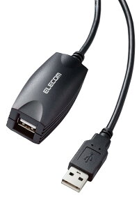 GR USB P[u USB2.0 5m őA3{ USB-A & USB-A GNXe_[P[u [ő20m܂ŉ\] ubN USB2-EXC50