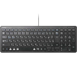 エレコム 有線コンパクトキーボード パンタグラフ式 薄型 ブラック TK-FCP097BK