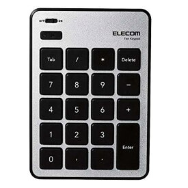 エレコム Bluetoothテンキーパッド パンタグラフ MacOS対応 薄型 シルバー TK-TBPM01SV