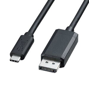 �T�����T�v���C TypeC-DisplayPort�ϊ��P�[�u���i�u���b�N�E1m�j KC-ALCDP10K