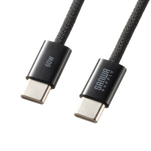 TTvC USB Type-CP[u(1m) VRbV PD60WΉ Ȃ₩ ϋv ubN KU-CCP60SM10BK