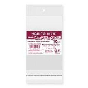 【透明ヘッダー付OPP袋】 ピュアパック HC 8-12(A7用) 100枚