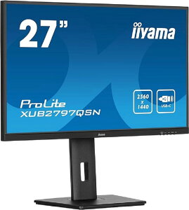 iiyama j^[ fBXvC XUB2797QSN-B1 27C` WQHD USB Type-C IPS  px c] HDMI DisplayPort LAN|[g 3Nۏ T|[g
