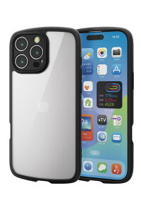 GR iPhone 16 Pro Max P[X NA ϏՌ Ռz Ɍ݌v nCubh ^ y Xgbvz[t SGA[NbV Xgbvz_[V[gt TOUGH SLIM LITE ubN PM-A2