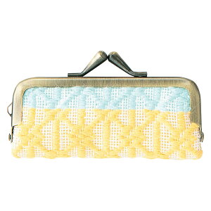 オリムパス製絲 こぎん刺しゅうキット プロ級の仕上がりが簡単に出来るがま口キット クルミ×印鑑ケース G83