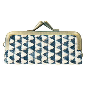 オリムパス製絲 こぎん刺しゅうキット プロ級の仕上がりが簡単に出来るがま口キットウロコ×印鑑ケース G84