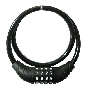 自転車 鍵 マイダイヤルロック 60cm ブラック 43980