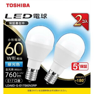 (TOSHIBA) LEDd 60W Lz F E17 2P Ή LDA6D-G-E17S60V2RP