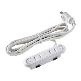 エルパ(ELPA) 家具用埋め込みコンセント2個口 定格:AC125V 15A 合計1500Wまで コード長:2m 口数:2個口 カラー:ホワイト プラグ形状:ストレートプラグ 本体材質:ABS FO-R22T(W)