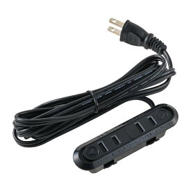 エルパ(ELPA) 家具用埋め込みコンセント2個口 定格:AC125V 15A 合計1500Wまで コード長:2m 口数:2個口 カラー:ブラック プラグ形状:ストレートプラグ 本体材質:ABS FO-R22T(BK)