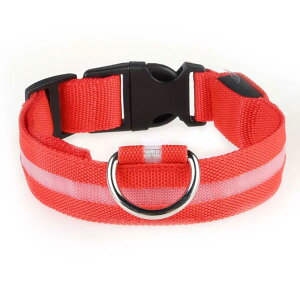 デジタルランド(Digital Land) LED ライト 首輪 小~中型犬用 首回り22~38cm対応 防水 レッド DL-YU281