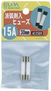�G���p(ELPA) ���ʍ܃q���[�Y15A 2�� 15A 250V 30mm ��6.35 ��i�Ւf�d��10 000A TF-S2015H