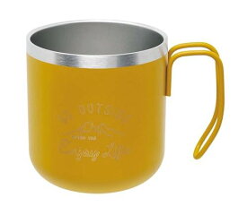 キャプテンスタッグ(CAPTAIN STAG) アウトドア コップ マグカップ マグ カップ タンブラー ダブルステンレス 真空断熱 保温・保冷 300ml イエロー モンテ UE-3630