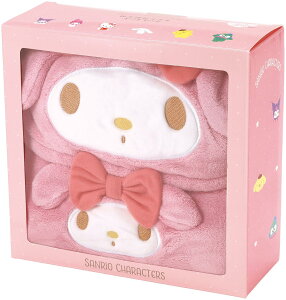 スケーター(Skater) タオル ギフト2点セット ヘアドライタオル フード付きバスポンチョ 吸水速乾 サンリオ マイメロディ SET1082