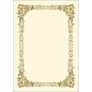 ササガワ 賞状用紙 タカ印 OA対応 縦横兼用 クリーム A4 10枚 10-262