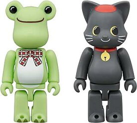 BE@RBRICK かえるのピクルス & NY@BRICK 黒ねこ ピエール 100% 2体セット 各全高約70/65mm ノンスケール塗装済み 完成品 フィギュア