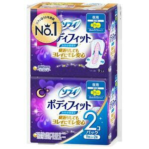 ユニ・チャーム ソフィ ボディフィットSナイトガード 羽つき 9枚×2個