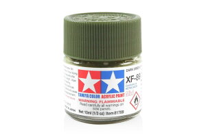 タミヤ アクリル ミニ XF-89 ダークグリーン 2 10ml ボトル TAM81789 プラスチック ペイント アクリル