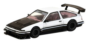 TARMACWORKS 1/64 Toyota Sprinter Trueno AE86 Widebody by Jon Sibal White/Black i T64G-060-WB
