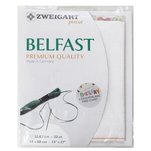 �c�o�C�K���g(ZWEIGART) ZWEIGART BELFAST �x���t�@�X�g ���l���h���イ�N���X 32CT ��48×68cm �z���C�g ZW3609P-100