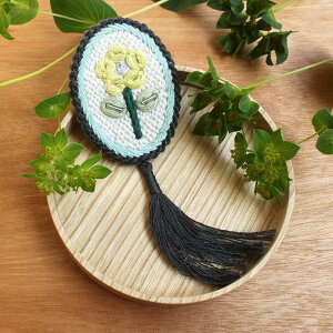 s[X(Piece) hイLbg uK.omono ichirin frame broochv-sky gray- PHC-116-2