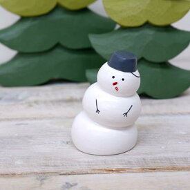 T-Lab. ぽれぽれ クリスマス サンタシリーズ 木彫り 小物 雑貨 単品 販売 スノーマンS