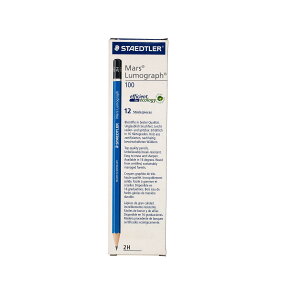 (2H) - Staedtler Mars Lumograph Writing, Drawing, Sketching Pencil (Box of 12) (2H)
