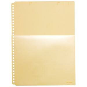 キングジム ハーフポケット厚口 A4タテ 30穴 黄 108HP 1パック(10枚)
