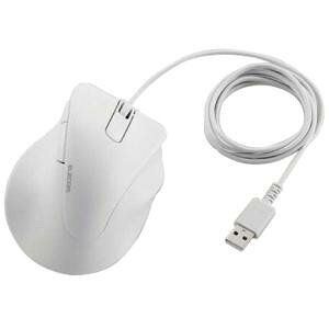 エレコム 有線マウス EX-G 静音 Lサイズ 5ボタン 「AskDoctors評価サービス」認証 抗菌 ホワイト M-XGL30UBSKWH