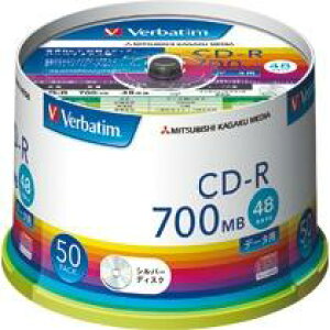 �o�[�x�C�^���W���p��(Verbatim Japan) 1��L�^�p CD-R 700MB 50�� �V���o�[�f�B�X�N 48�{�� SR80FC50V1