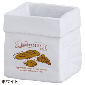 植木鉢 おしゃれ 穴あき セメントポット 四角 紙袋風 マルシェ・ブレッドポット・S