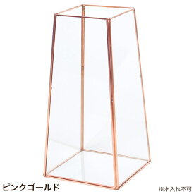 ガラスケース ガラスボトル ガラス容器 ガラス花器 四角形 おしゃれ グラスフレーム フレームベース M