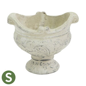 植木鉢 おしゃれ 穴あき レリーフ調 セメントポット パンテオンアレンジカップ S