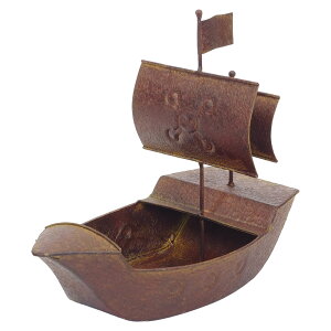 ガーデニング雑貨 ブリキ 植木鉢 オーナメント オブジェ メタルボートプランター