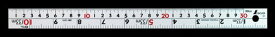 シンワ測定 直尺 シルバー 30cm 併用目盛 W左基点 cm表示 赤数字入 13203