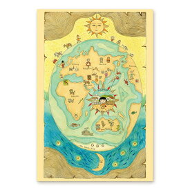 ちびまる子ちゃん ポストカード（ゆかいな世界地図）CM507-05 Chibi Maruko-chan 櫻桃小丸子 メール便 【送料無料ライン対応】