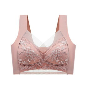 胸を小さく見せるブラ ノンワイヤーブラジャー 小さく見せるブラ bra アンダーウェア ブラジャー 大きいサイズ インナー シームレス レディース 着痩せブラ 小さく見せる ブラ 補正 下着 レース 痩せ見え グラマラスブラ ブラタンク 敏感肌綿