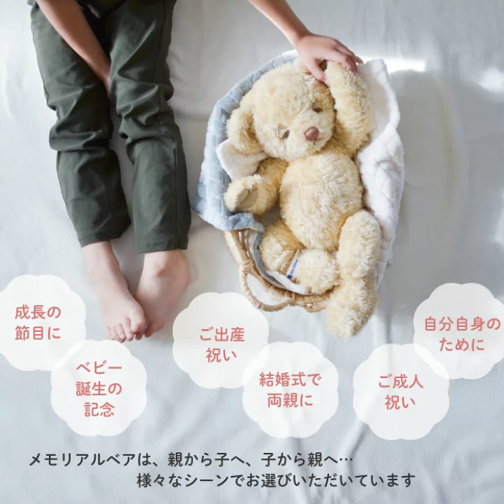 楽天市場】【身長体重ベア】 メモリアルベア nenne（ねんね）／身長と 